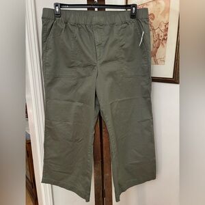 GAP Women’s Olive Green Casual Wide Leg Crop Pants Size XXL NWT